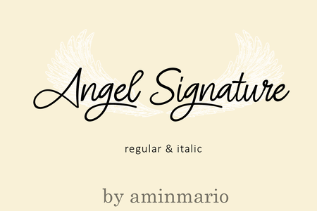 Angel Signature Italic font